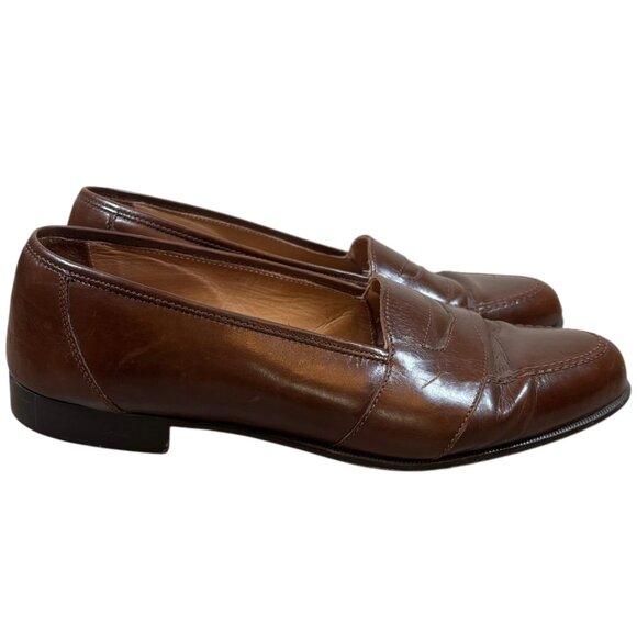 Stanley Blacker Italian Leather Brown Loafers - Picture 2 of 9